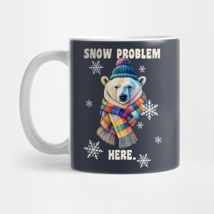 Winter Polar Bear Snow Problem Here Funny Mug